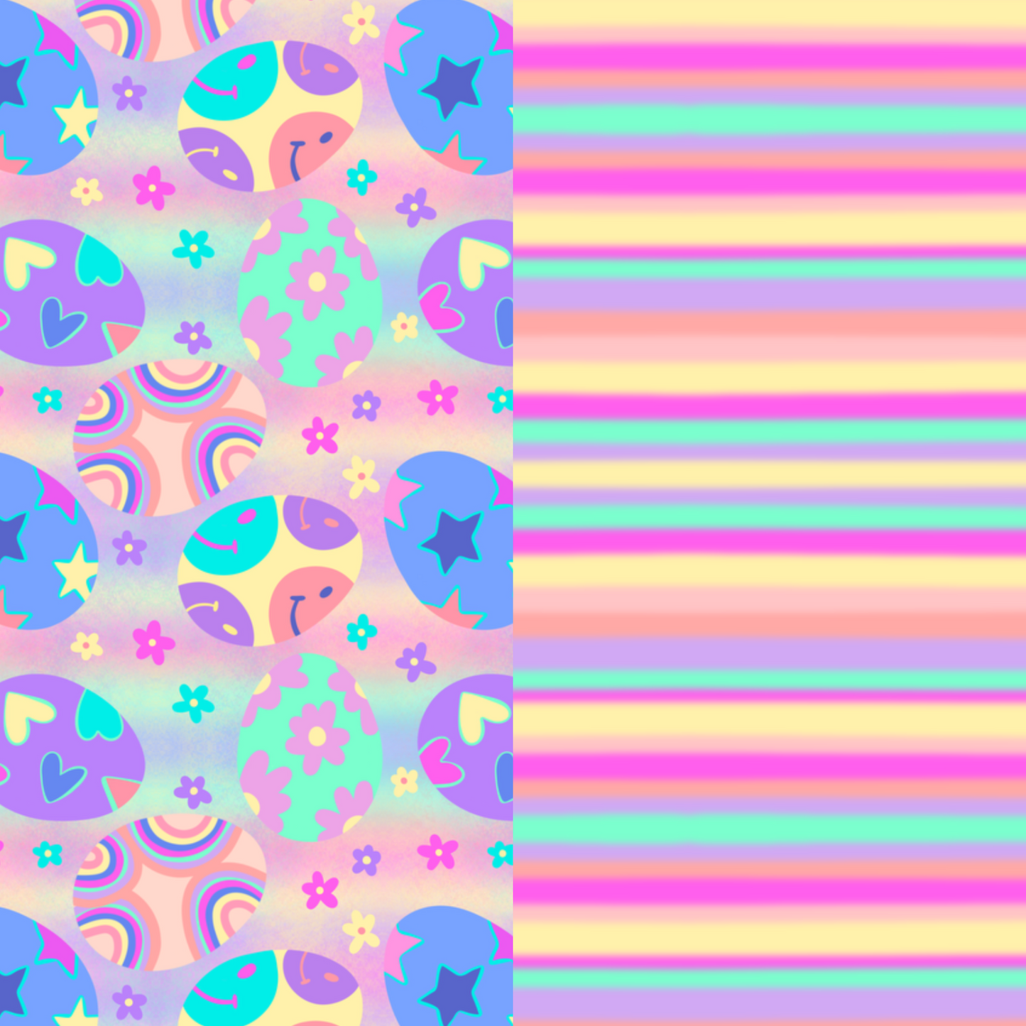 THRIFTY THURSDAY DOODLE EGGS AND STRIPE SEAMLESS SET