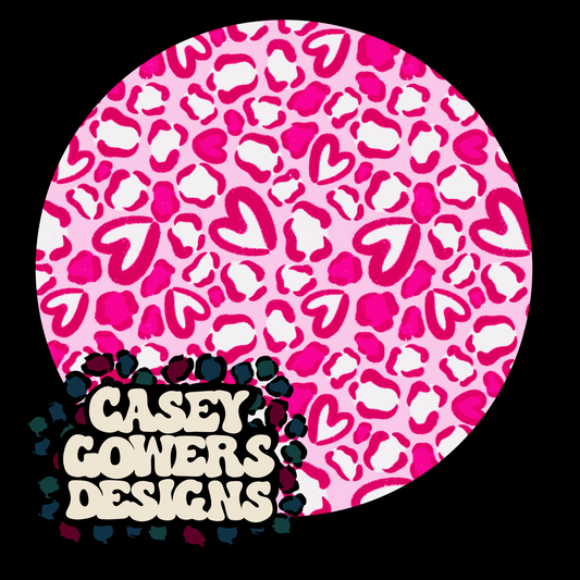 CHALKY LEO HEART PINK SEAMLESS