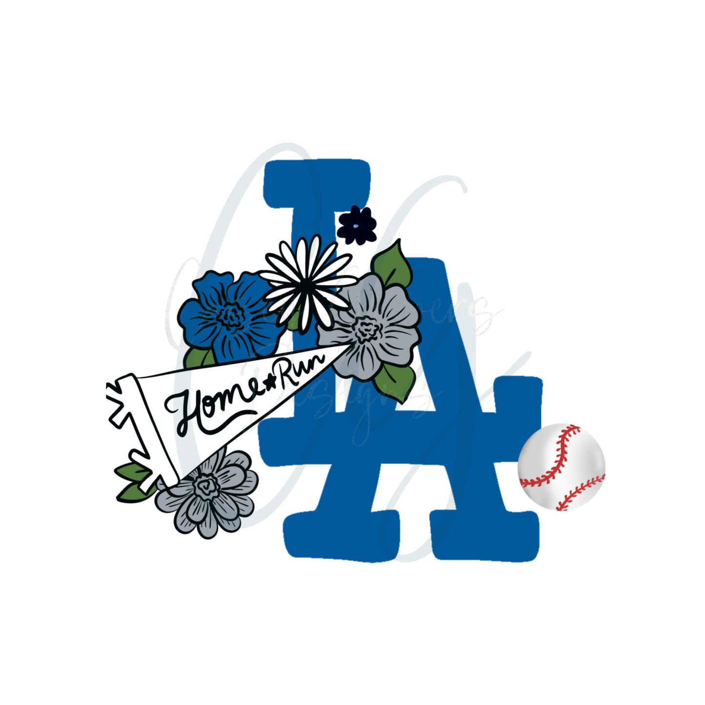 FLORAL DODGERS PNG