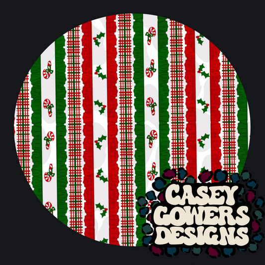 RUFFLE STRIPE CHRISTMAS SEAMLESS SET