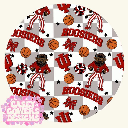 HOOSIERS CHEER BASKETBALL SEAMLESS