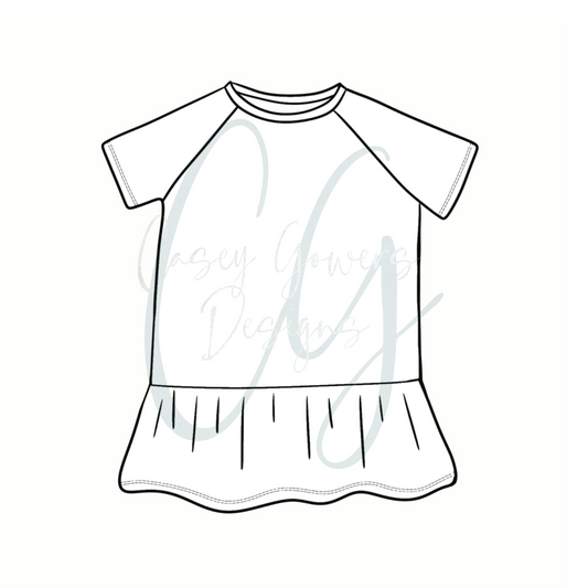 Raglan peplum mock up