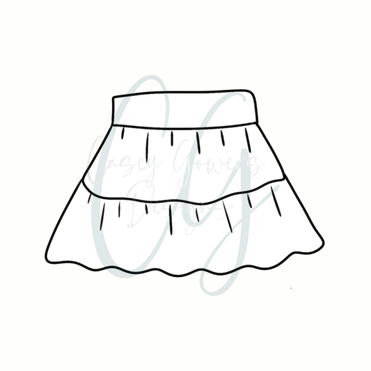 Tiered skort mock up