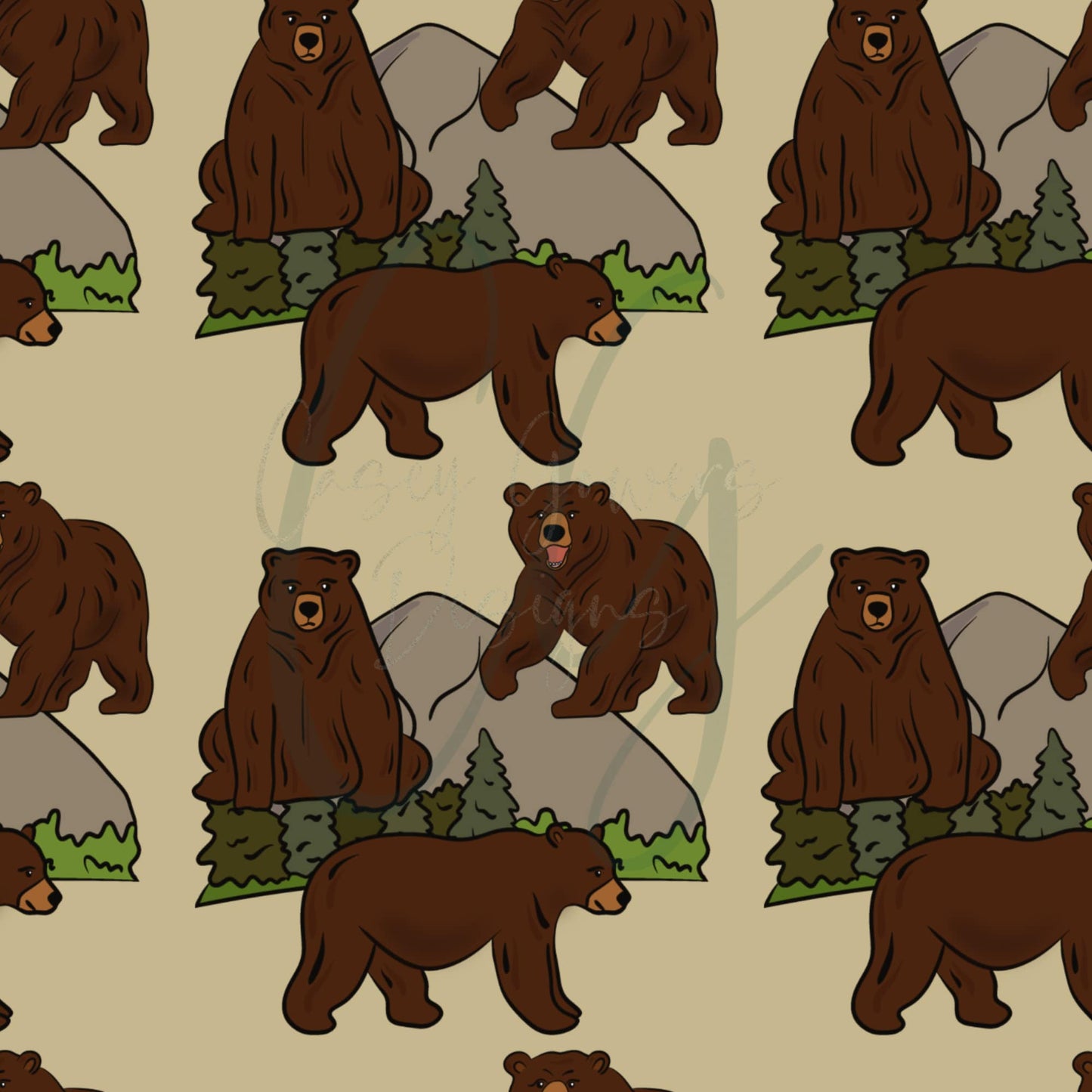 BROWN BEAR SEAMLESS